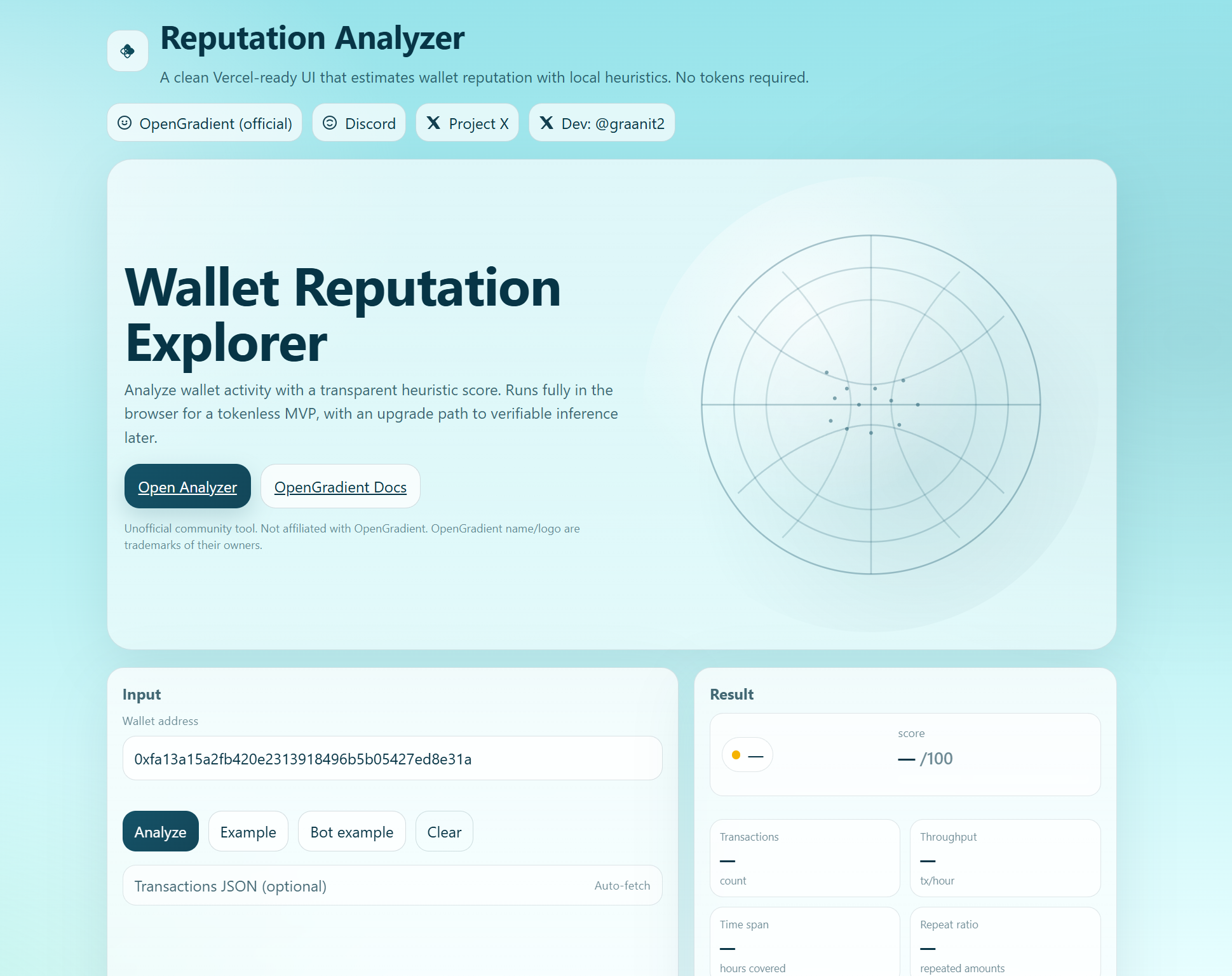 Wallet Reputation Explorer
